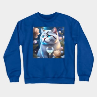 British Shorthair In Magical Winter World Crewneck Sweatshirt